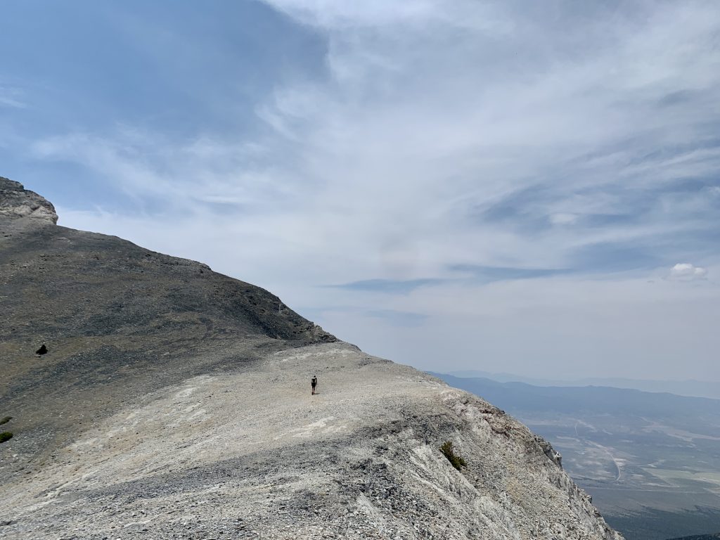 going up mount adams great basin trail
